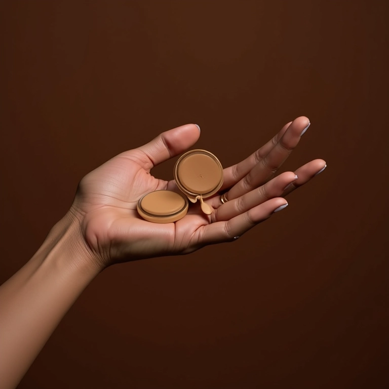 Mulher negra misturando cores de base.