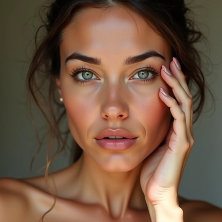 Mulher usando CC Cream para correção de cor.