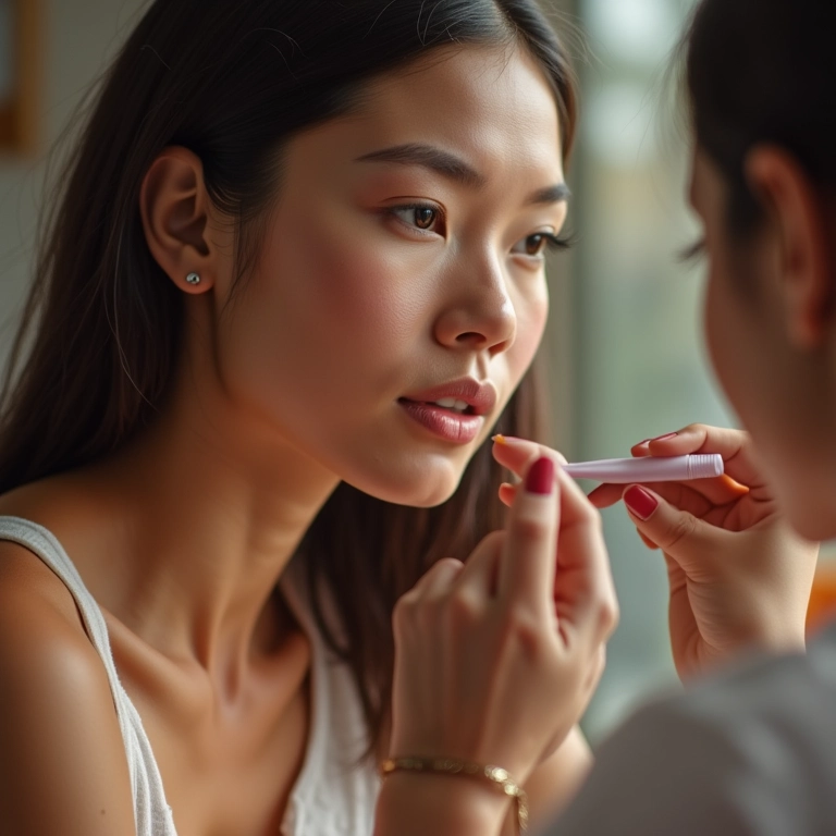 Mulheres diversas aplicando corretivo hidratante no inverno.
