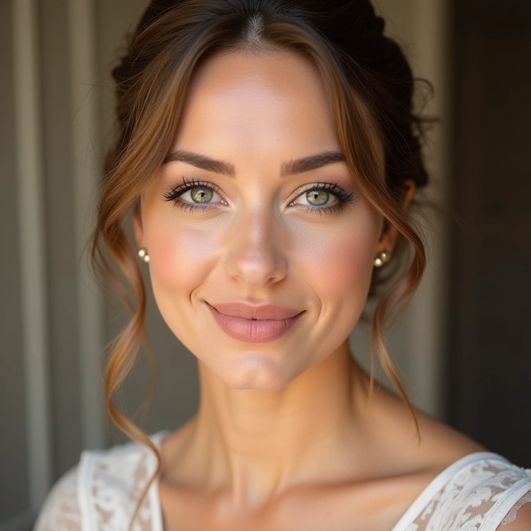 Noiva com iluminador de longa duração impecável após horas.