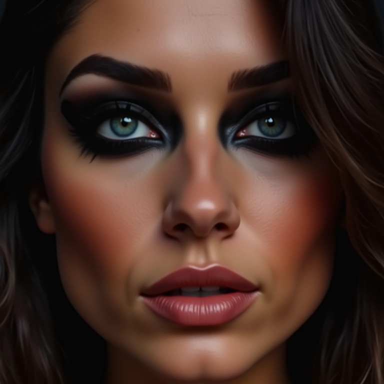 Olhar dramático com delineador em gel.