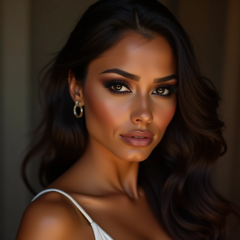 Olhos esfumados clássicos para maquiagem de casamento à noite.