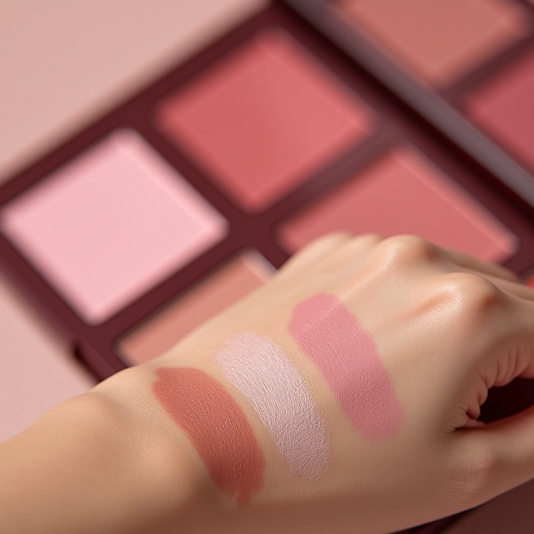 Paleta de contorno com iluminador e blush.