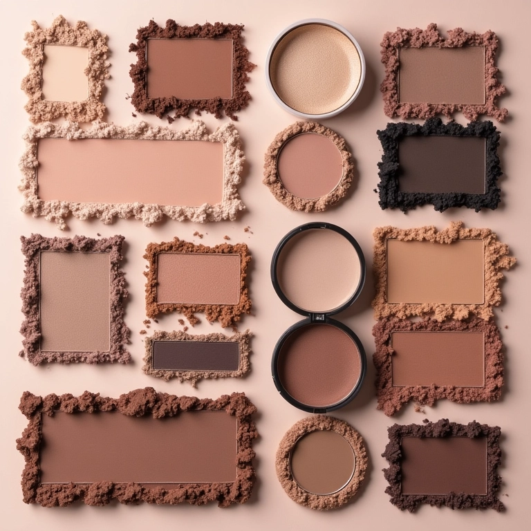 Paletas de sombras neutras de diferentes marcas e preços.