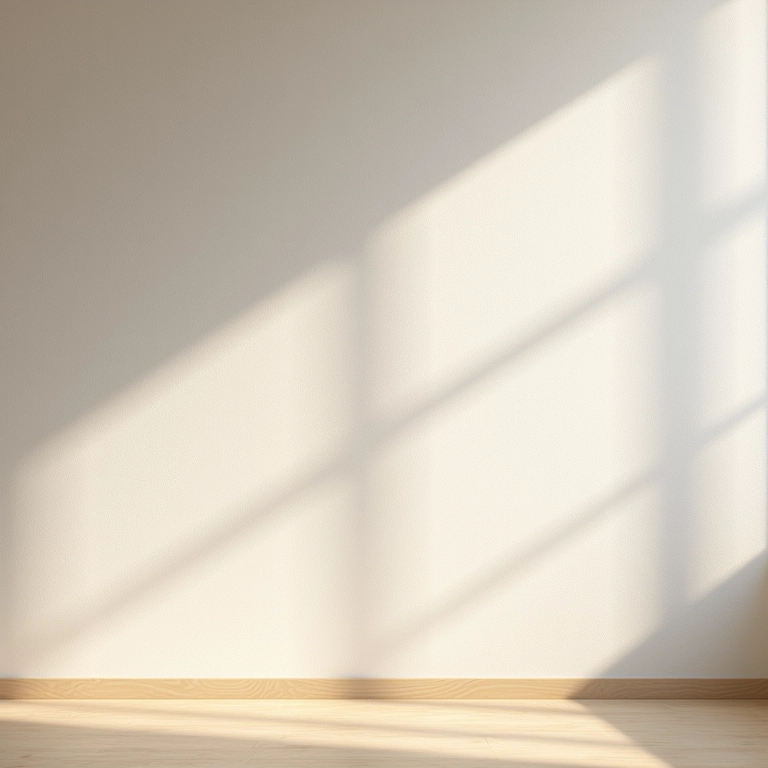 Parede acetinada disfarçando pequenas imperfeições, textura suave.