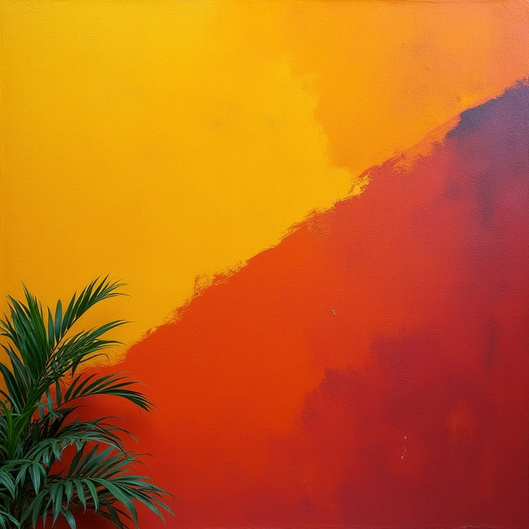 Parede colorida com acabamento acetinado, realçando a cor escolhida, design brasileiro.