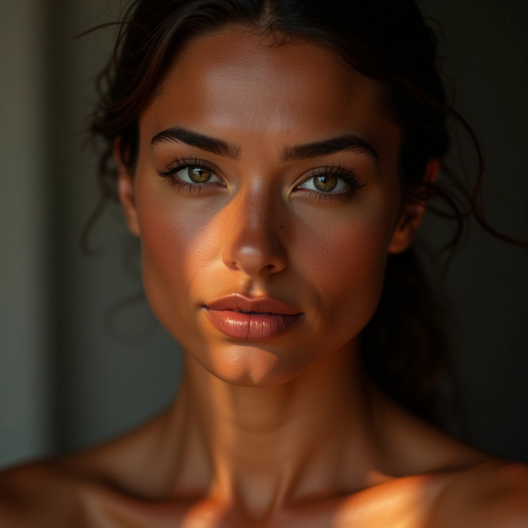 Pele iluminada e contornada em maquiagem para casamento noturno.