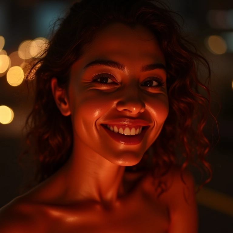 Pele iluminada e radiante para a festa de réveillon.