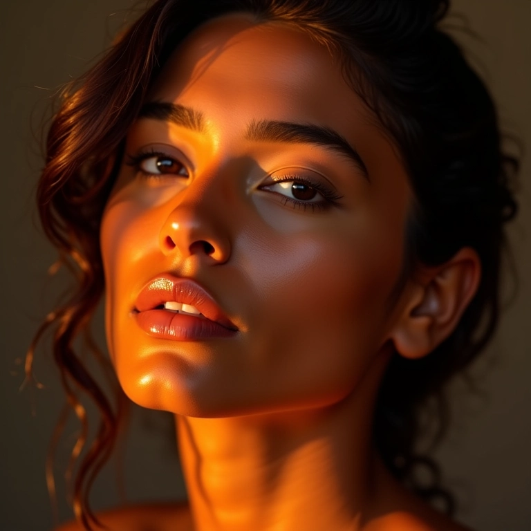Pele iluminada e radiante.