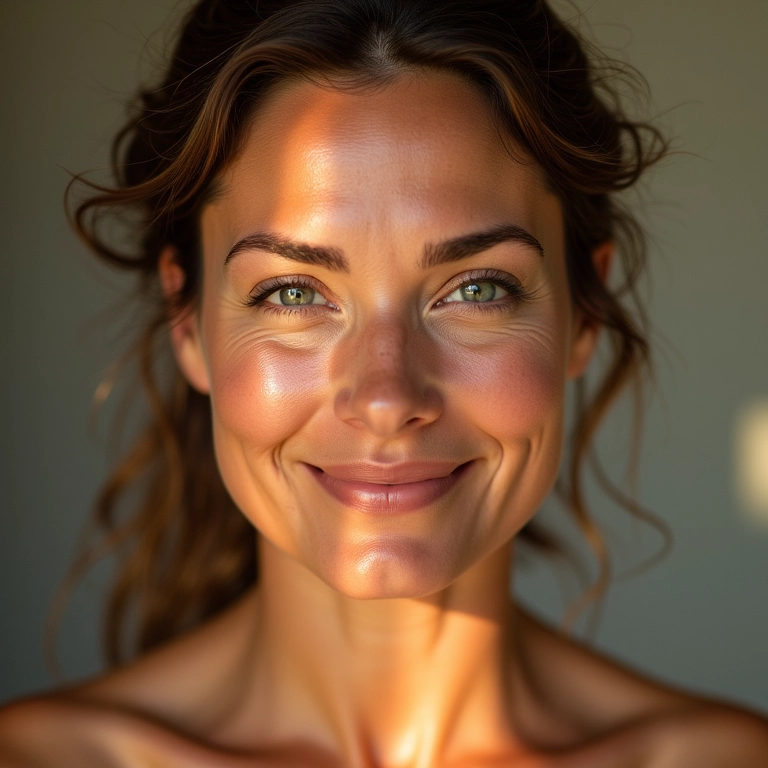 Pele madura iluminada com primer iluminador.