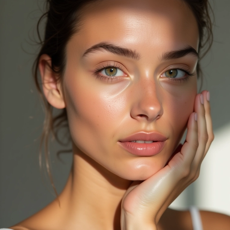 Pele natural com cobertura leve de BB cream.