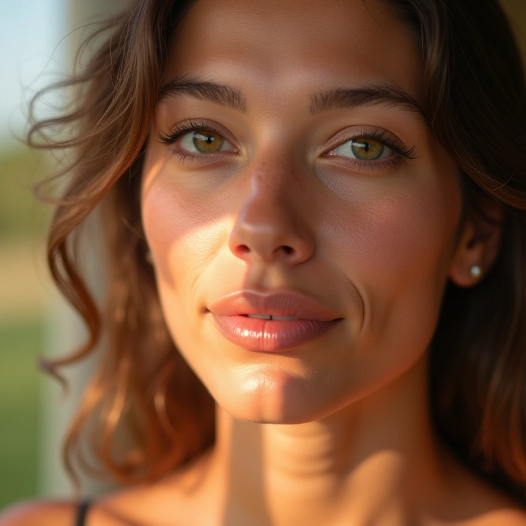 Pele radiante após aplicar primer iluminador, glow natural.