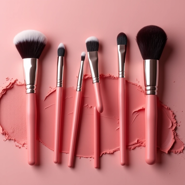 Pincéis de blush diferentes.