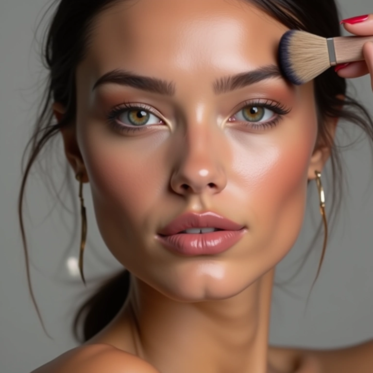 Pincel cônico para corretivo, ideal para contorno e iluminação.