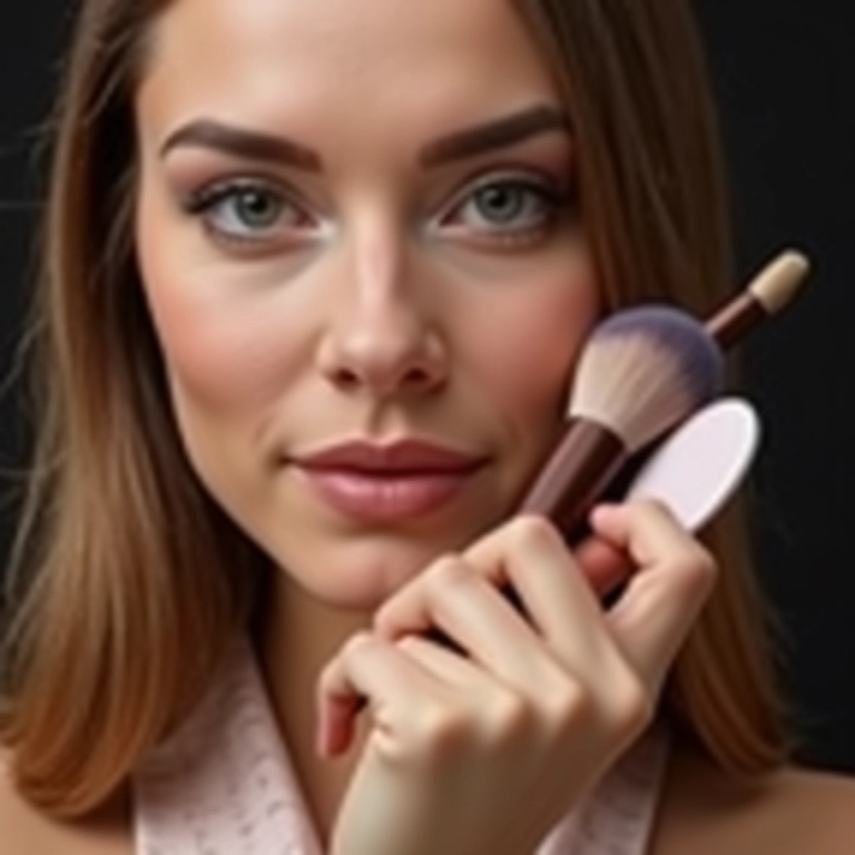 Pincel e esponja: ferramentas essenciais de maquiagem.