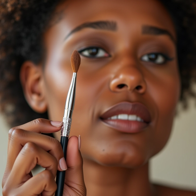 Pincel ideal para aplicar bronzer mineral.