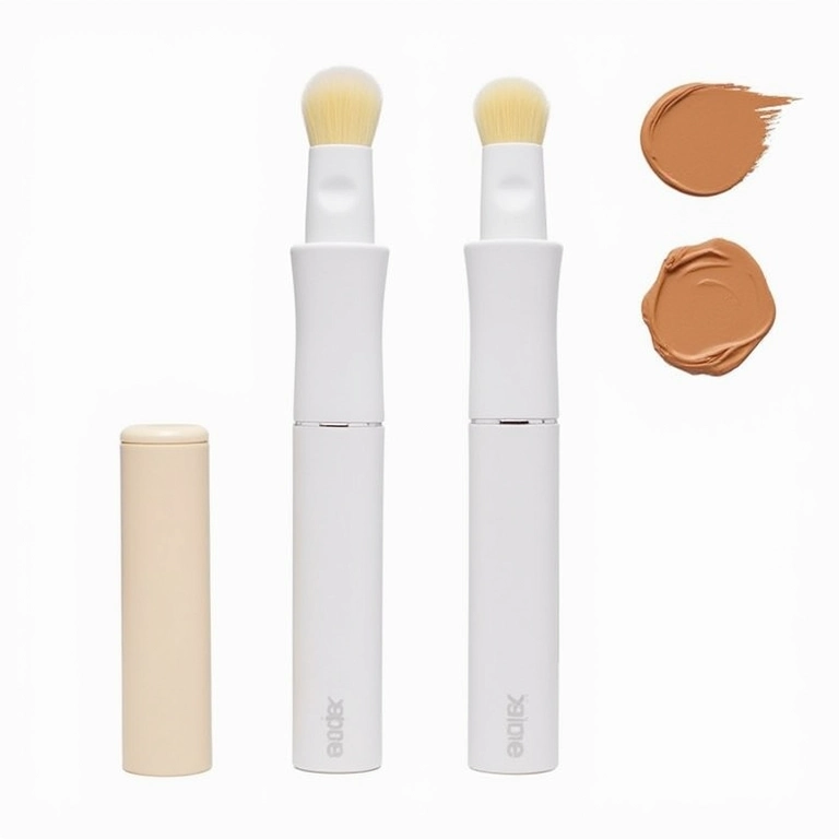 Pincel retrátil para base e corretivo, praticidade para levar na bolsa.