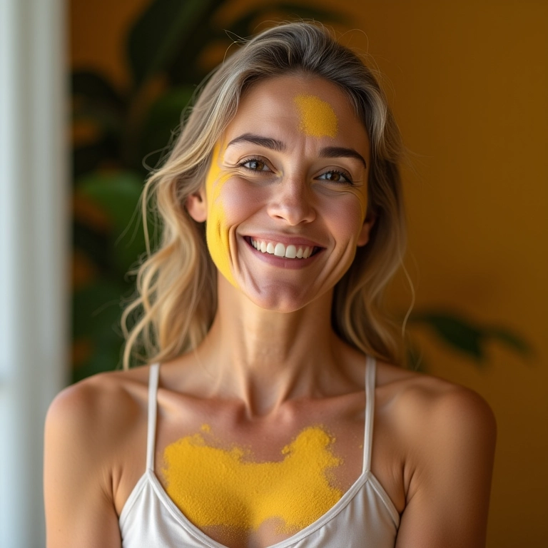 Pó banana controlando a oleosidade na zona T.