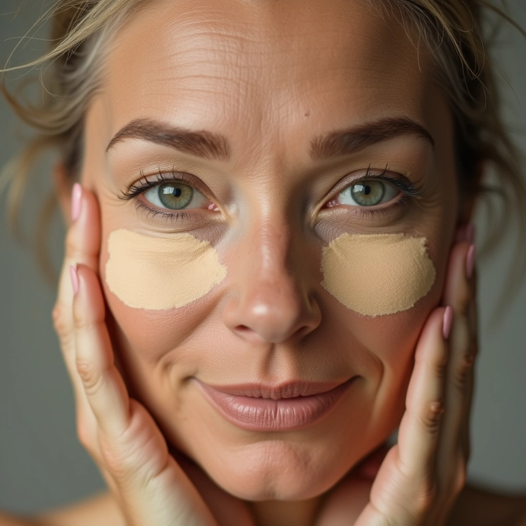 Pó banana para disfarçar olheiras.