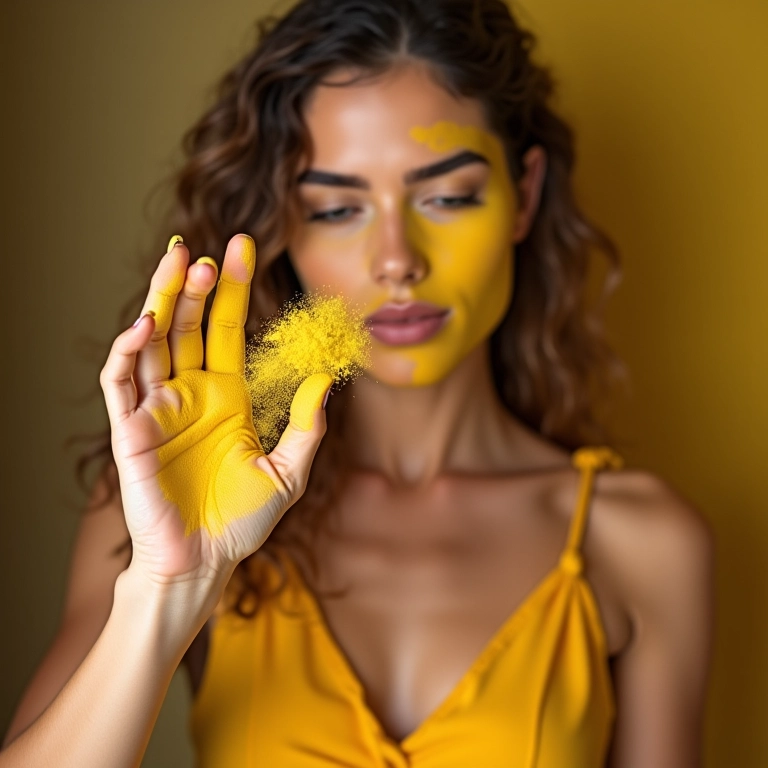 Pó banana para efeito blur na pele.