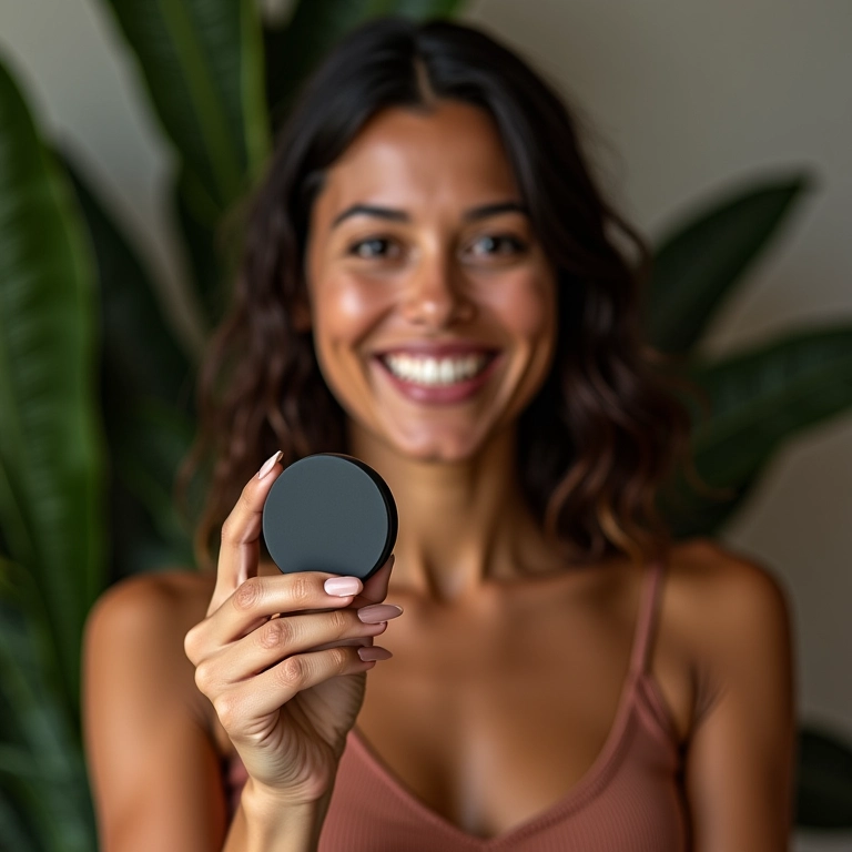 Pó compacto mineral vegano, beleza consciente.