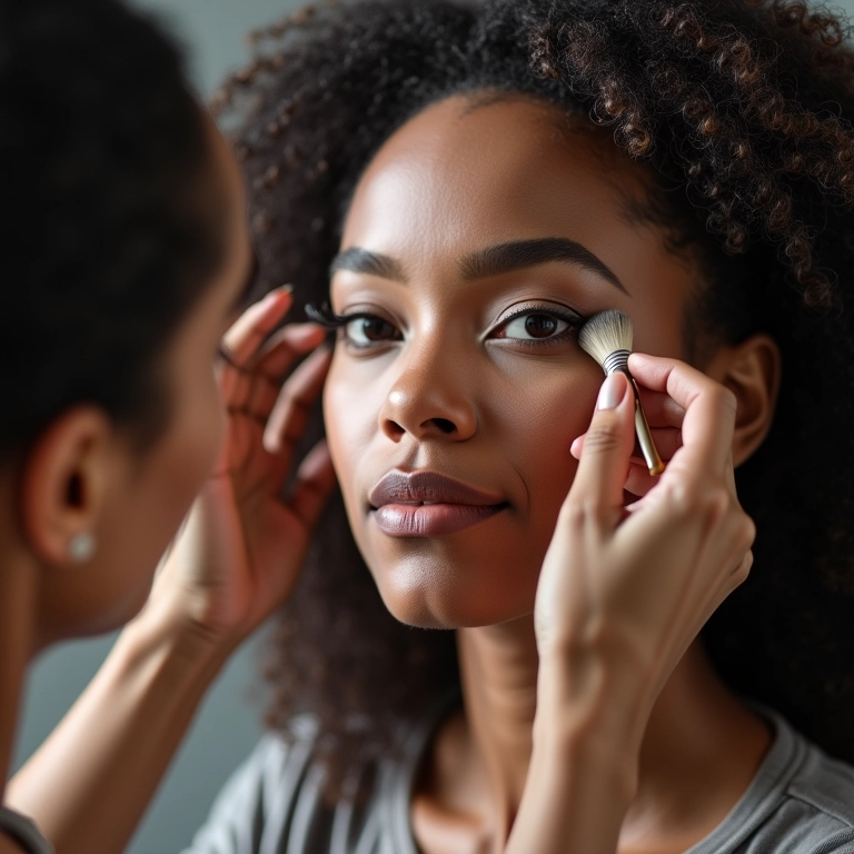 Pó de sílica fixando a sombra.