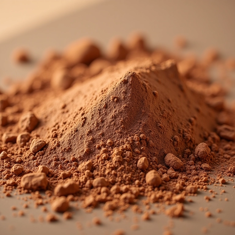 Pó facial mineral e seus ingredientes naturais.