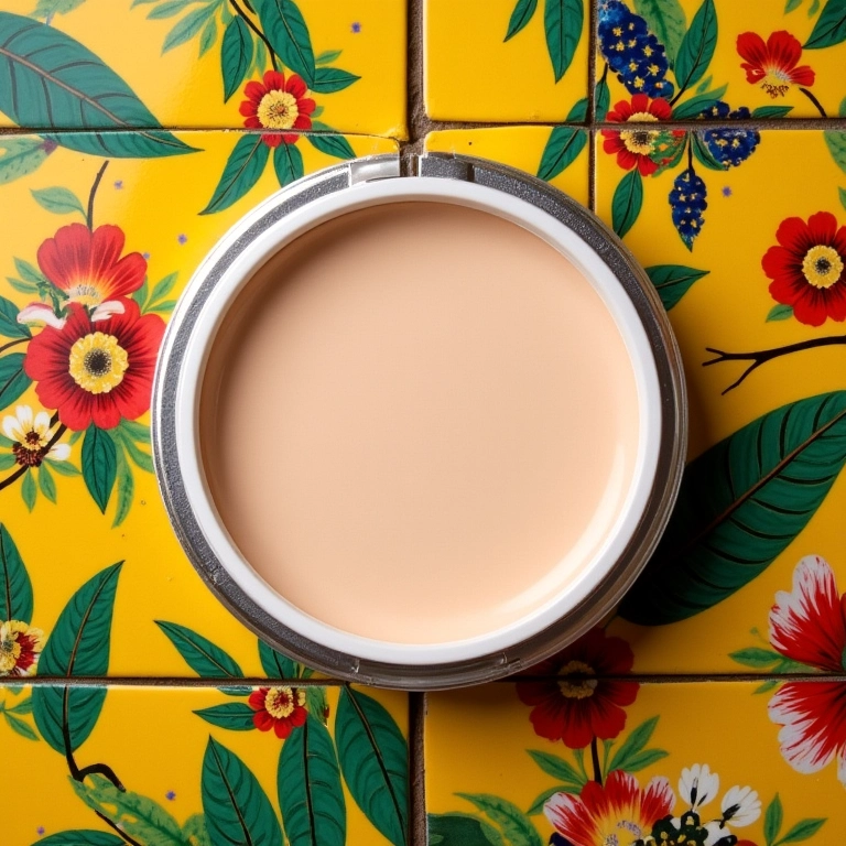 Pó facial para pele oleosa com embalagem compacta.