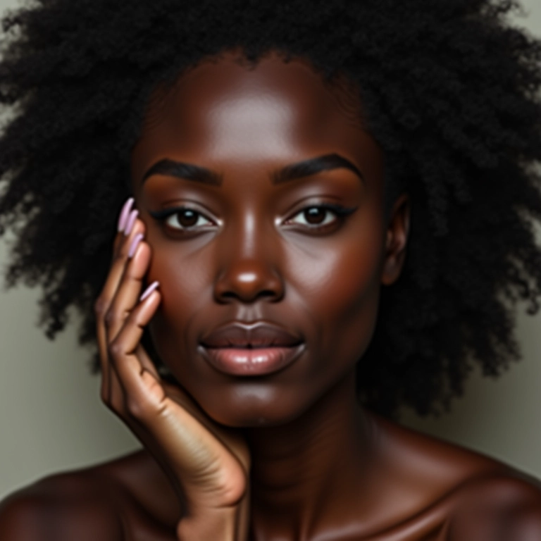 Pó matificante para pele negra.