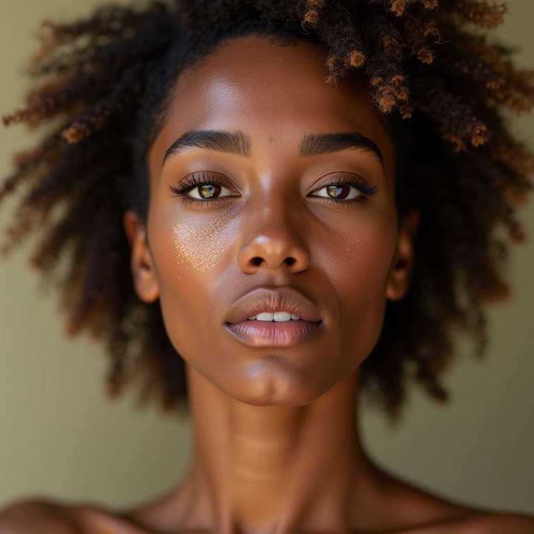 Pó mineral para controlar a oleosidade na zona T.