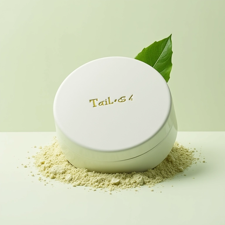 Pó solto livre de talco, opção segura para pele seca.