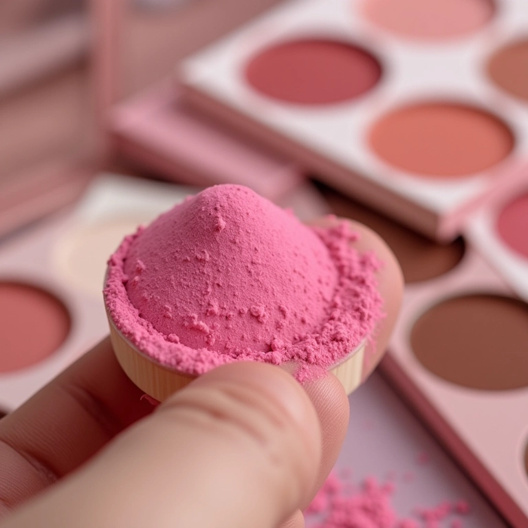 Pó solto rosa: antes ou depois do blush? Ordem certa.