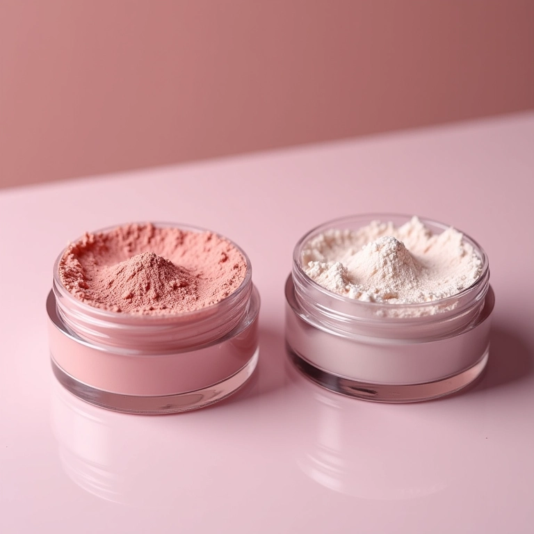 Pó solto rosa translúcido: entenda a diferença.