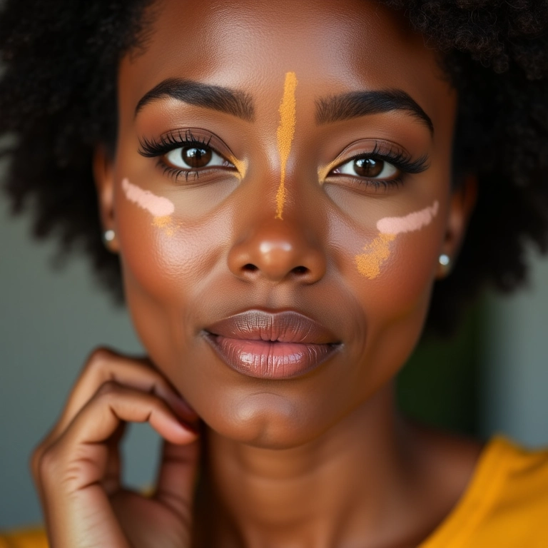 Pontos estratégicos do rosto para aplicar o iluminador.