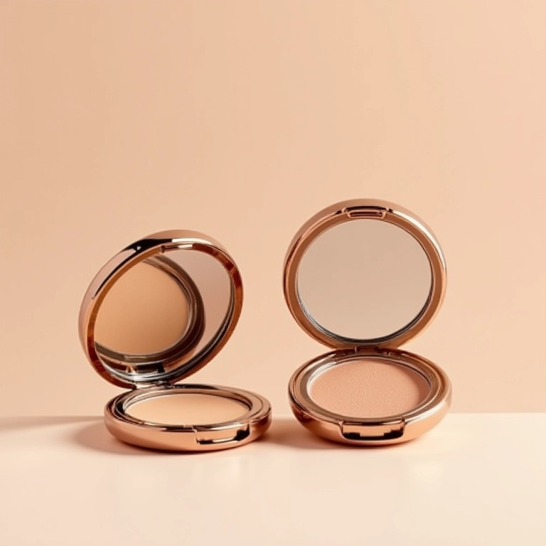 Pós compactos com espelho de marcas nacionais.