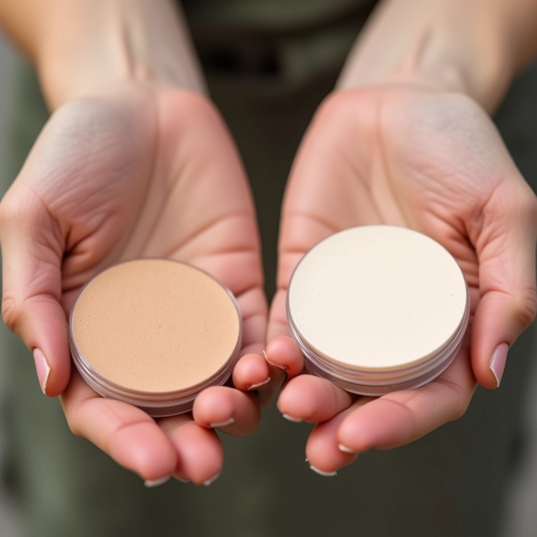 Pós matificantes com e sem cor.