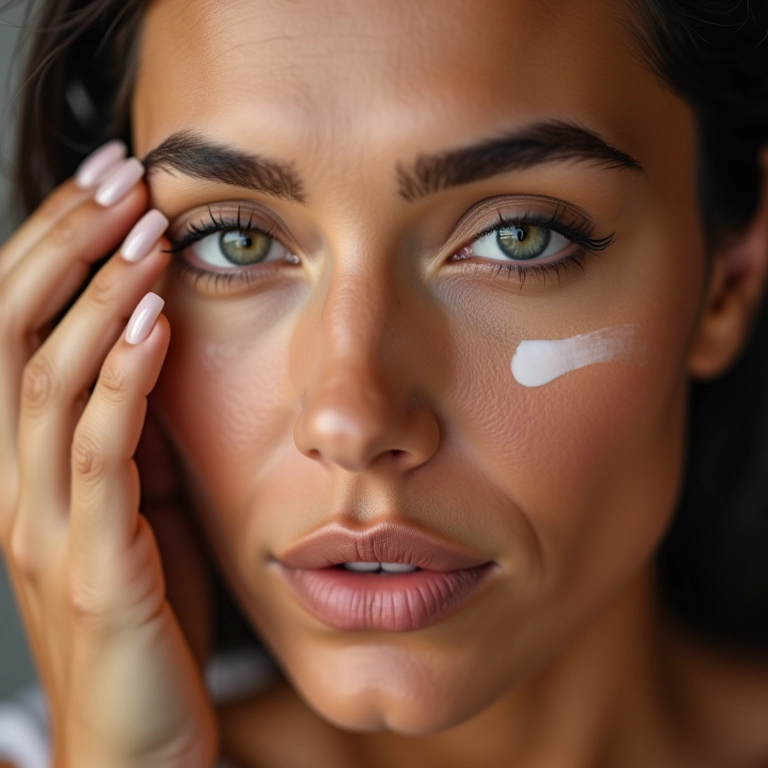 Preparação da pele com primer para maquiagem duradoura em casamento.