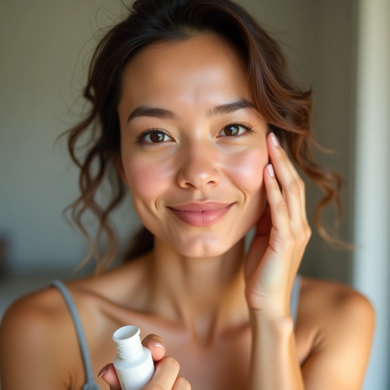 Preparando a pele antes da aplicação do blush.