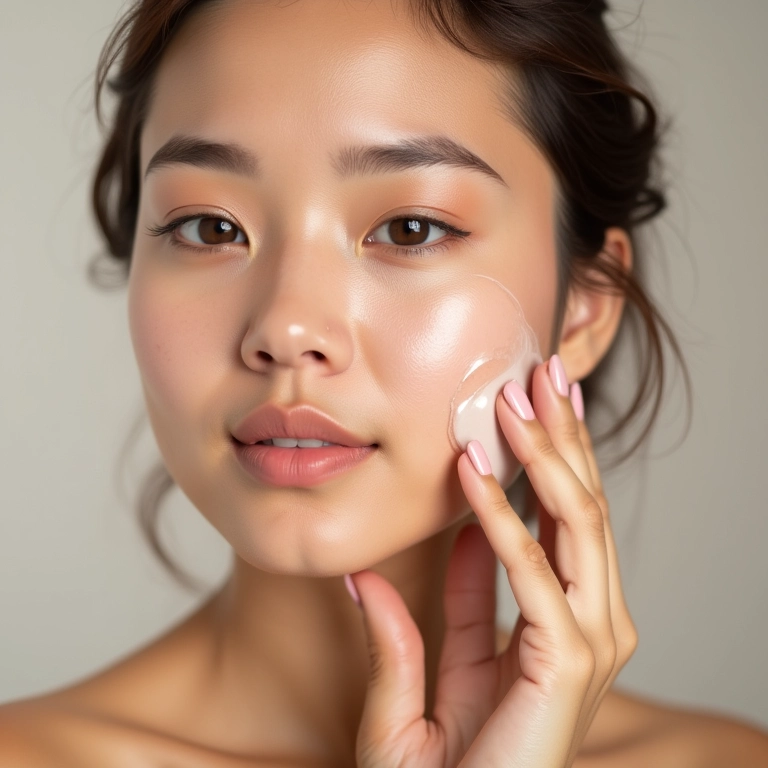 Preparando a pele antes de aplicar o corretivo mais claro.