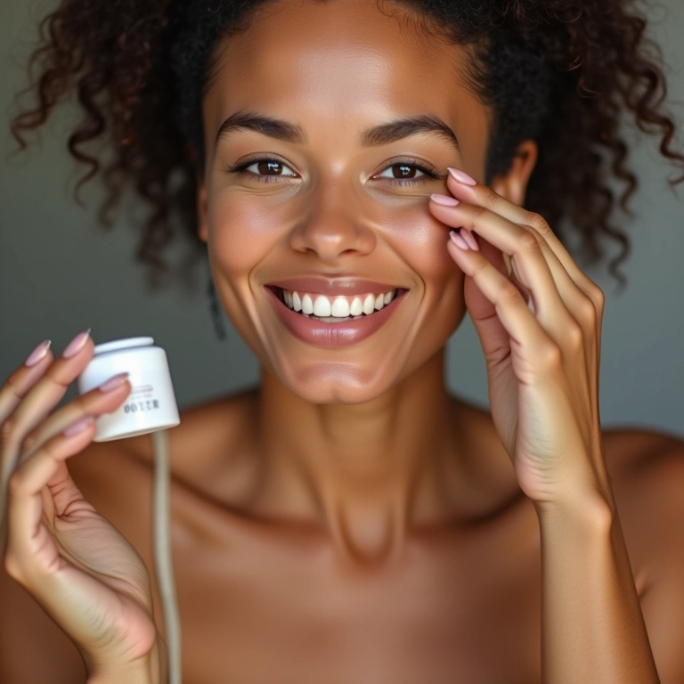 Preparando a pele antes do corretivo em pasta.