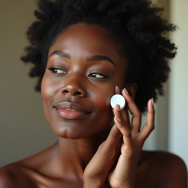 Preparando a pele negra antes da maquiagem.