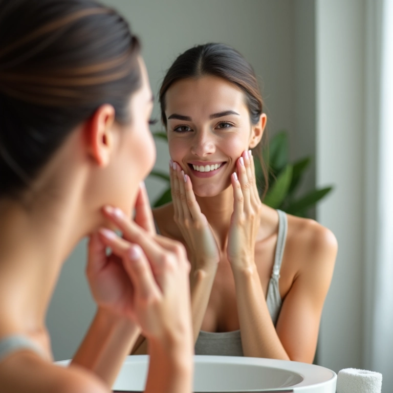 Preparando a pele para receber o corretivo.