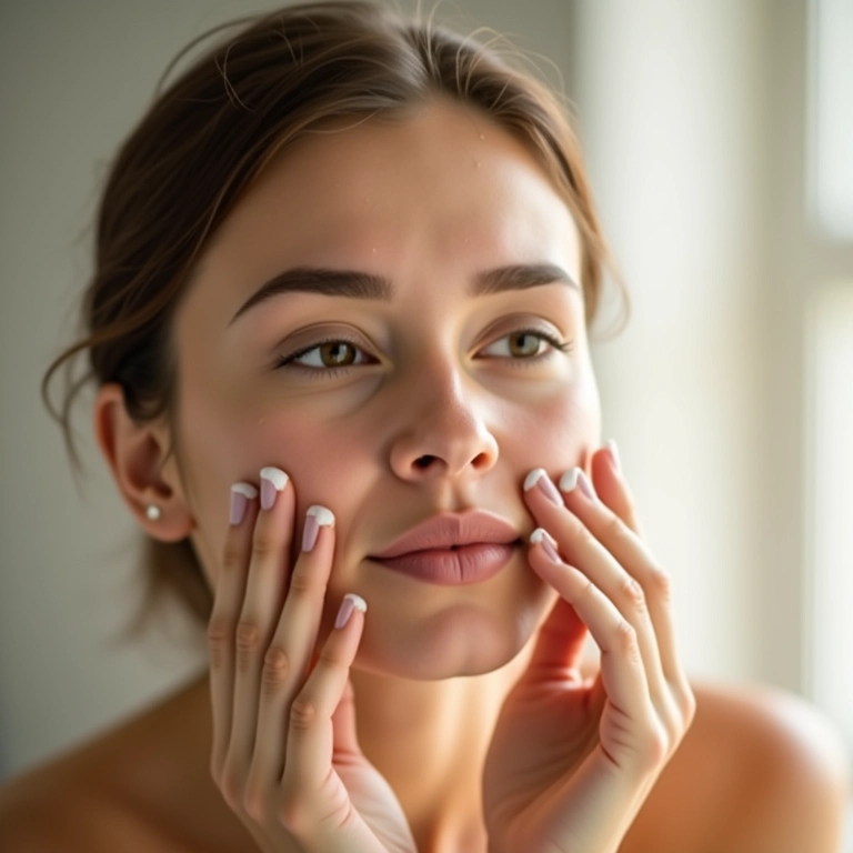 Preparando a pele para uma maquiagem pin up perfeita com produtos de limpeza facial.