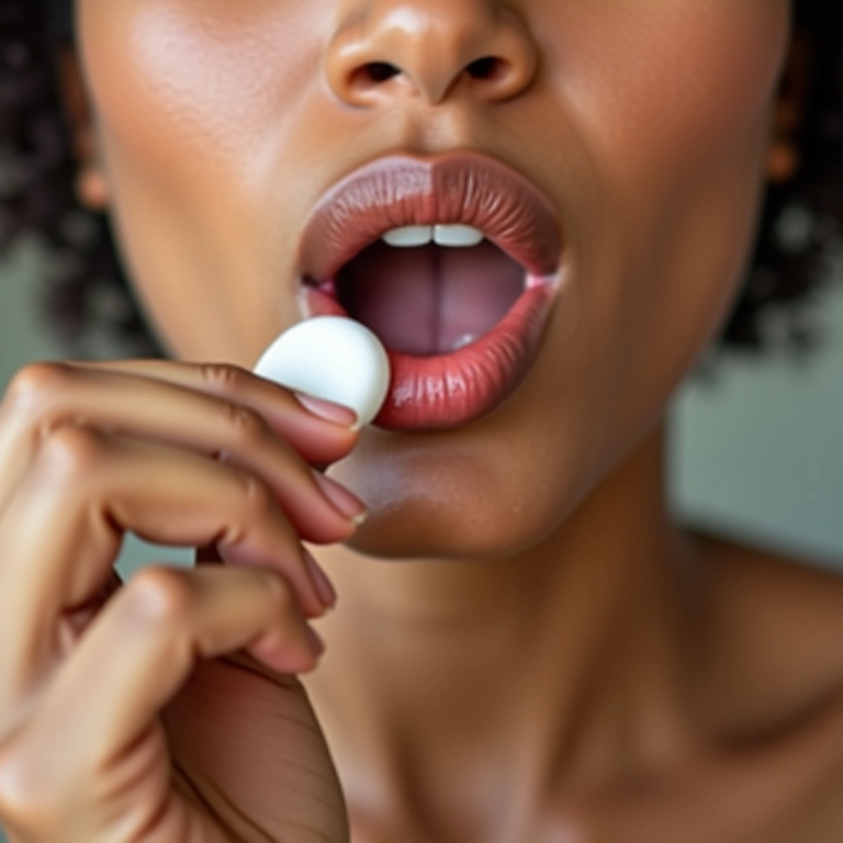 Preparando os lábios com esfoliação suave.