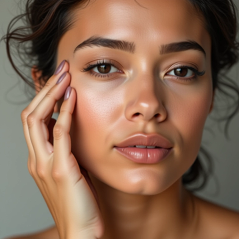 Primer com cor uniformizando o tom da pele.