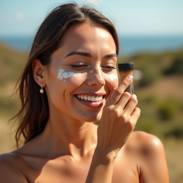 Primer com proteção solar protegendo a pele.