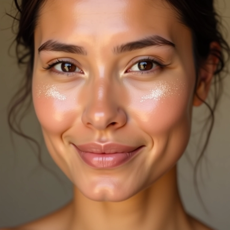 Primer em bastão iluminando a pele