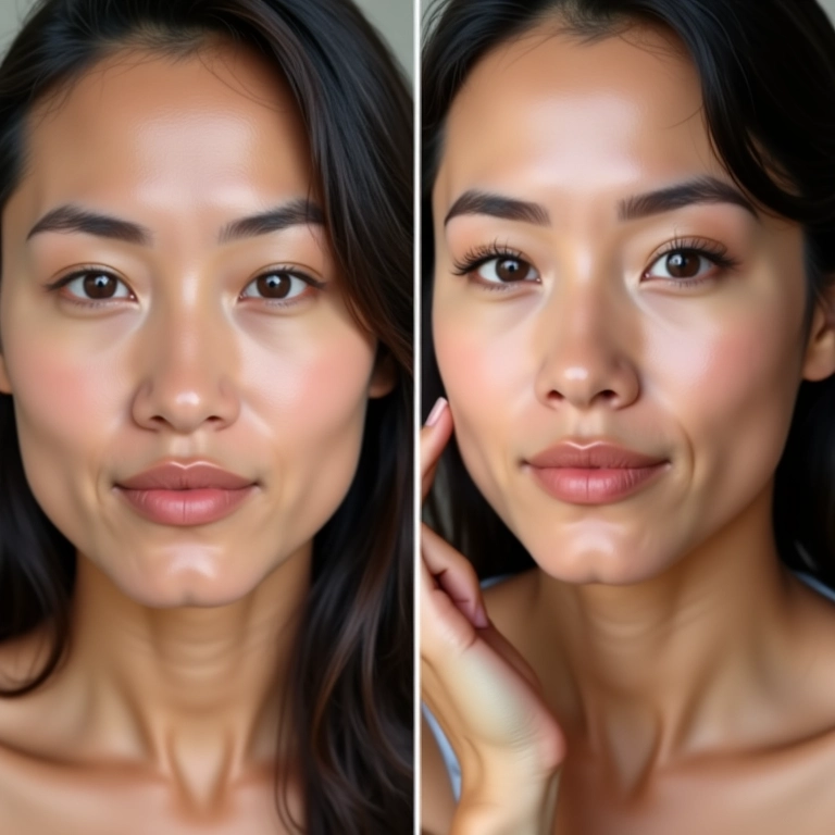 Primer em gel controlando a oleosidade da pele.