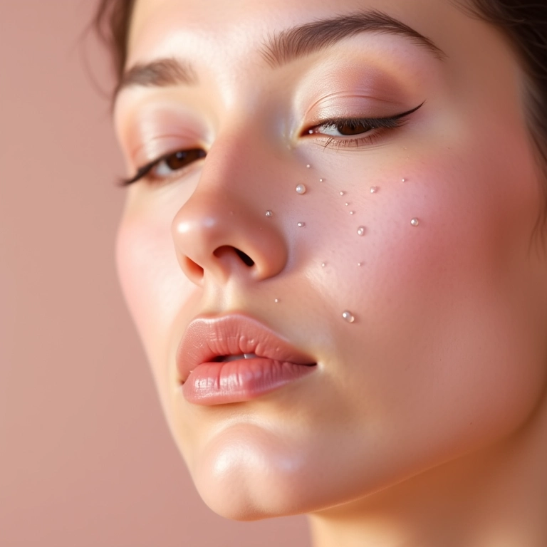 Primer em gel protegendo a pele da maquiagem.