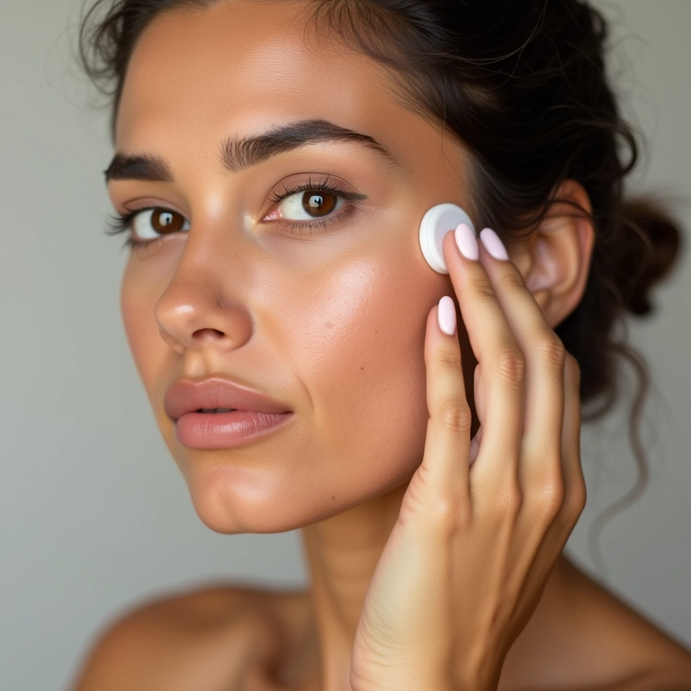 Primer em mousse com ácido hialurônico hidratando a pele.